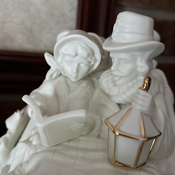 ❤️Vintage 1980’s Large Christmas 
Gold Trim Star Wreath Carolers Sleigh‼️FINAL - Picture 15 of 15